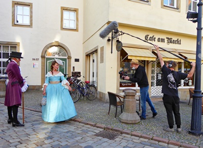 Dreharbeiten auf dem Osnabrücker Marktplatz (c) Susanne Tauss, LVO